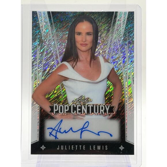 2025 Leaf Pop Century Juliette Lewis Shimmer Auto 11/15 SP Natural Born Killers - Picture 1 of 2